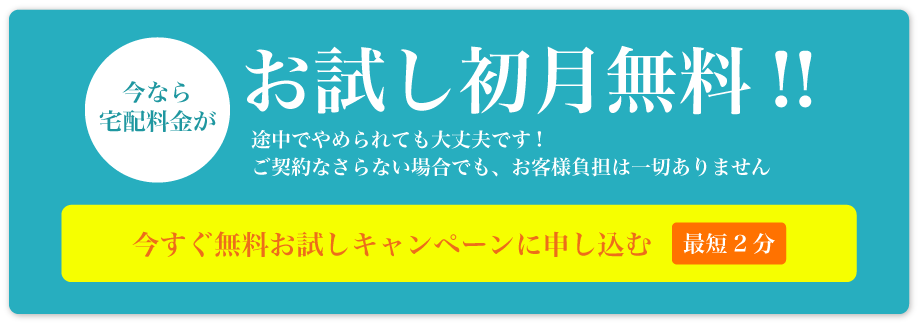 お試し初月無料!!